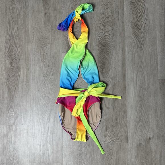 PQ X REVOLVE ALEX ONE PIECE SWIMSUIT IN RAINBOW SIZE SMALL - Picture 2 of 7